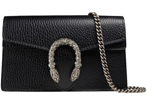 gucci dionysus leather mini bag black